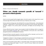 COVER PAGE- China sees steady economic growth in third quater