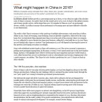 what might happen in china in 2016